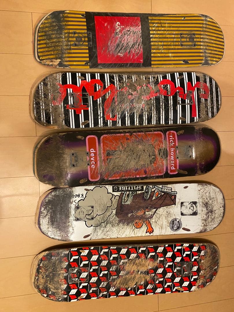 スケートボードデッキ 廃デッキ5枚セット - メルカリ