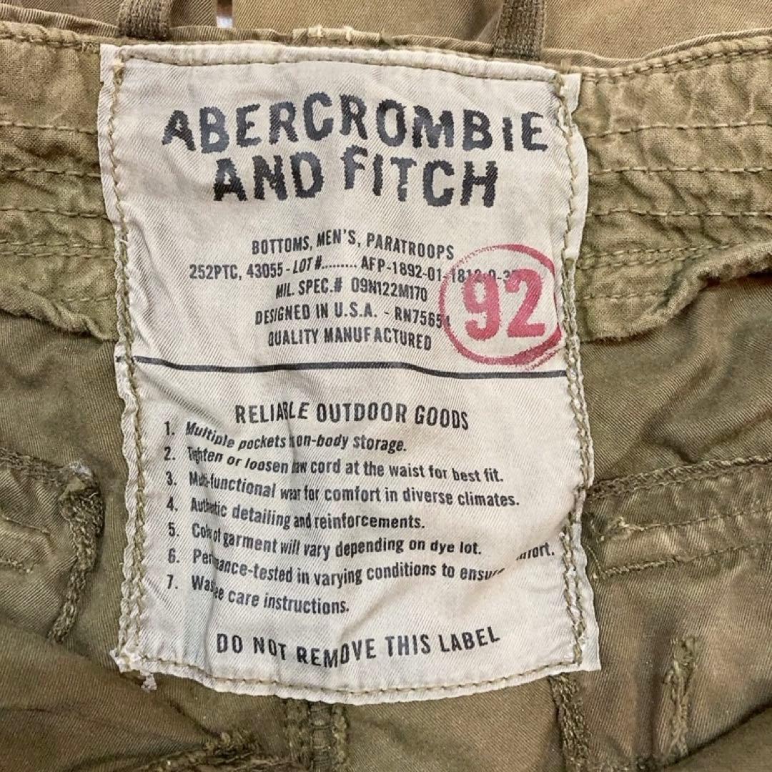アバクロ メンズ パラトルーパー カーゴパンツ L カーキ バギー