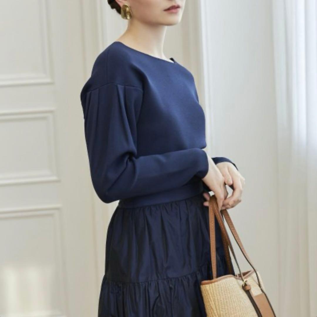 美品】ANAYI アナイ 23SSレーヨンポリエステルフロンタブルプル