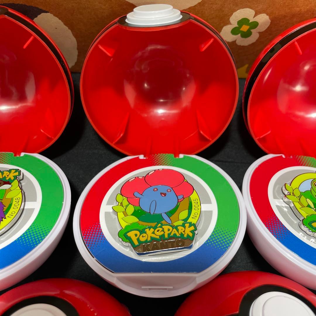 ポケパーク カントー ポケモンピンバッジ 5点＋＋モンスターボール＋袋