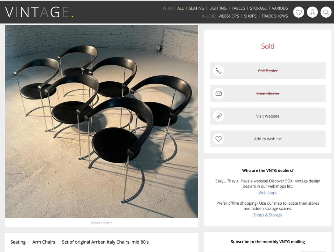 80's Arbben社 \"Christina\" ポストモダン チェア