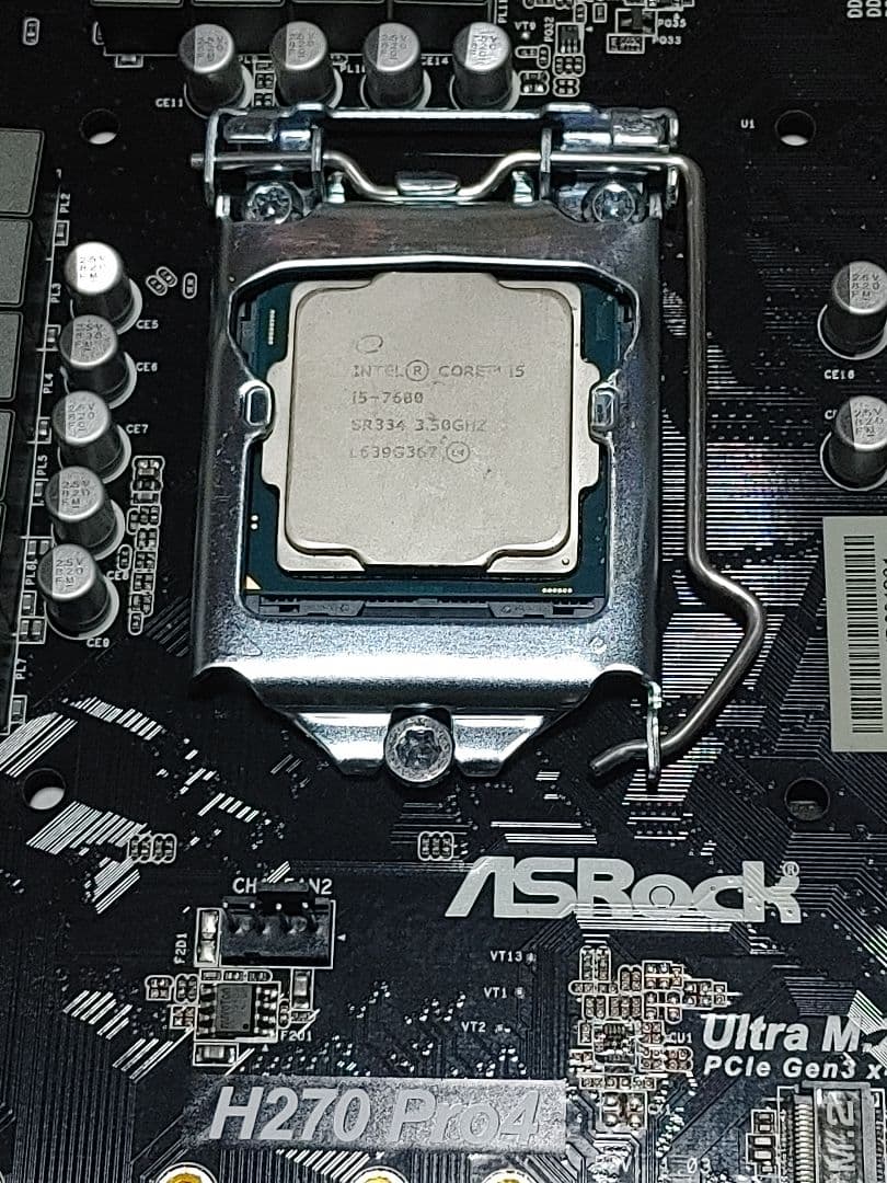 CPU core i5-7600+ASRock H270 Pro4+SCKTT-1000