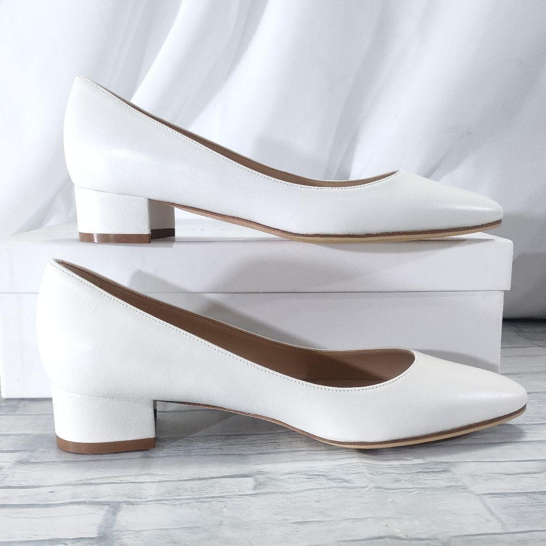 箱付き未使用品✨マノロブラニク リストニー レザーパンプス 白 35.5