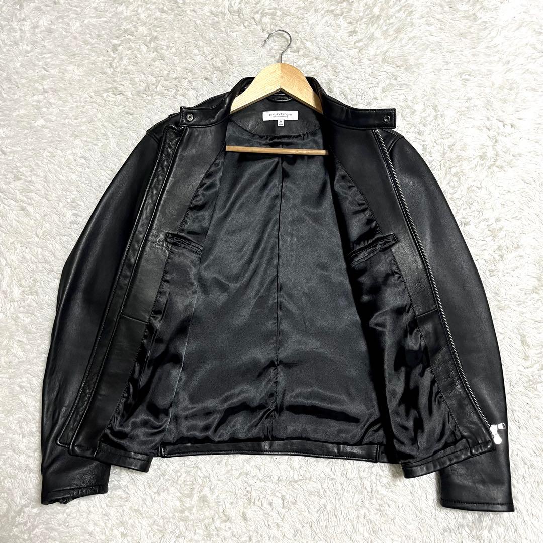 ✨美品✨ビューティーアンドユース レザージャケット ラムレザー 羊革