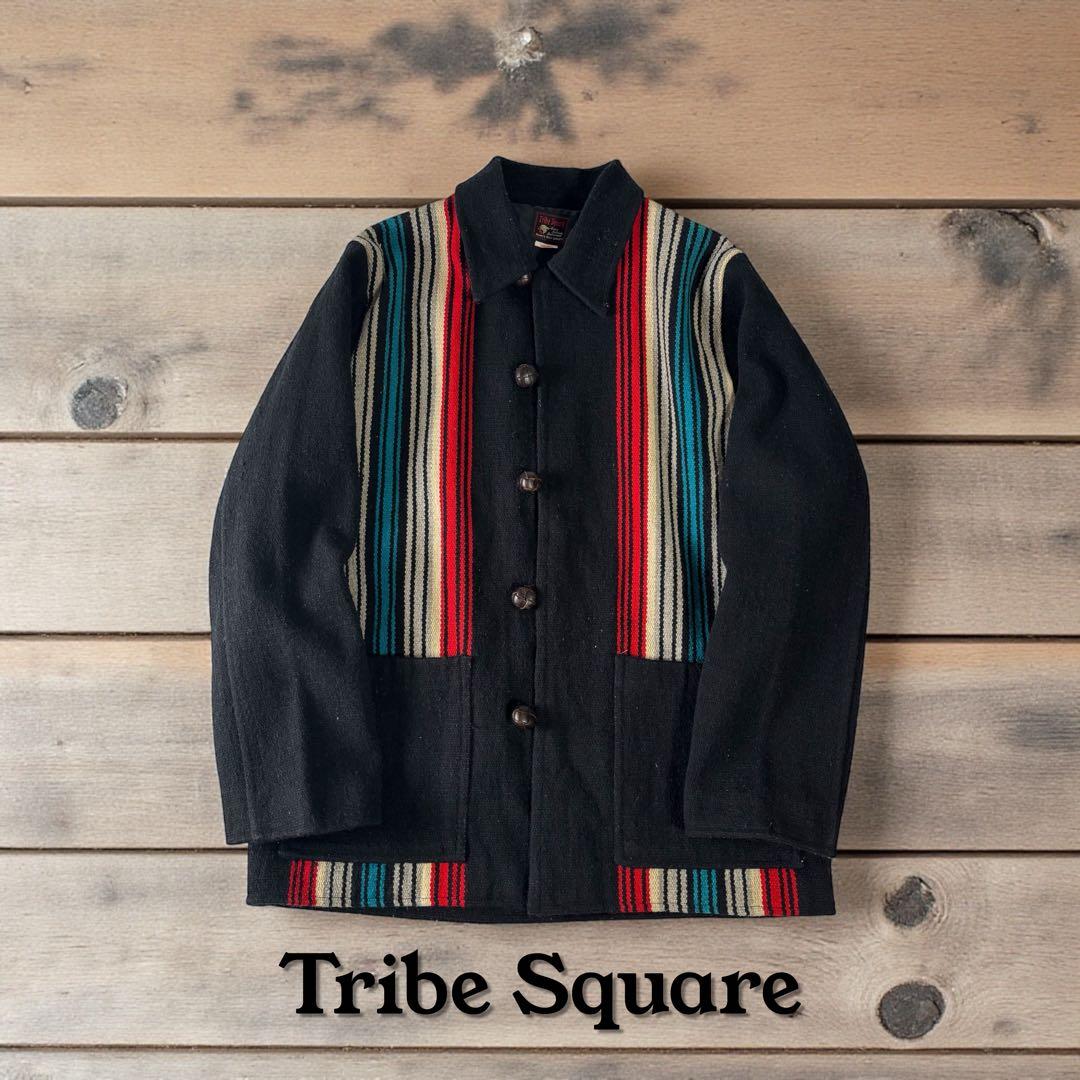 極美TribeSquareチマヨジャケットネイティブ柄オルテガ38-40アウター