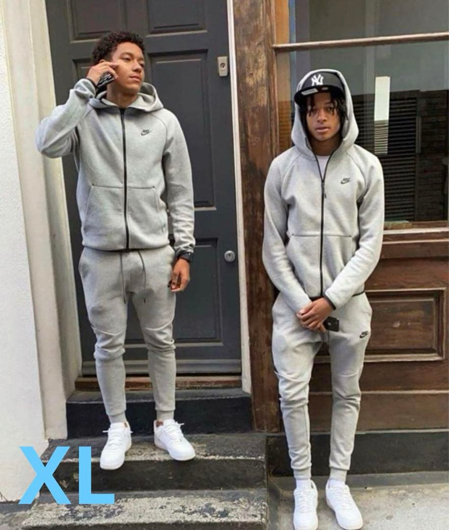 NIKE ナイキ テックフリース グレー セットアップ XL - メルカリ