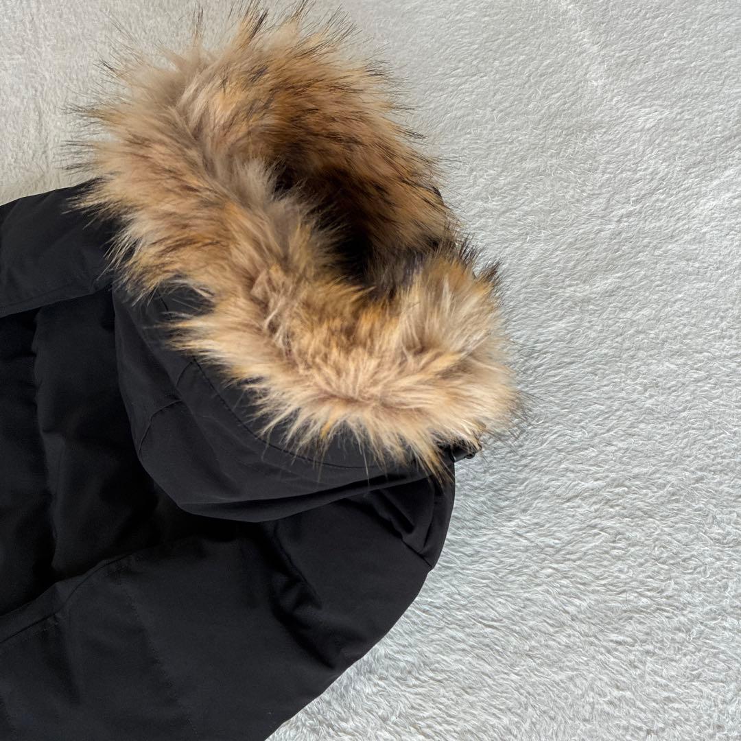 極美品 ダントン Bshop ダウンジャケット 黒 ファーフード付き