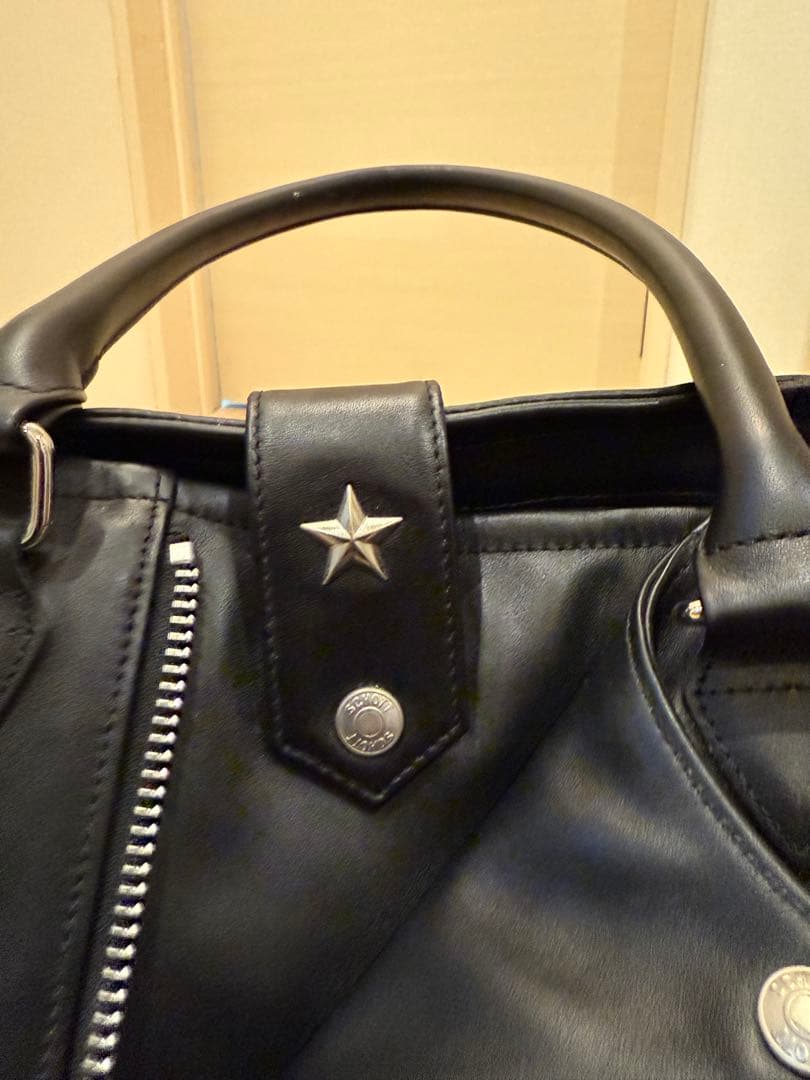 む　《新品未使用》　Schott ライダース　トートバッグ　ブラック