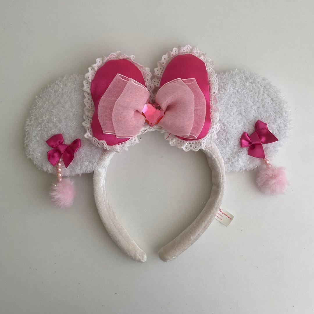 Disney ディズニー ミニー カチューシャ イヤリング リボン ピンク