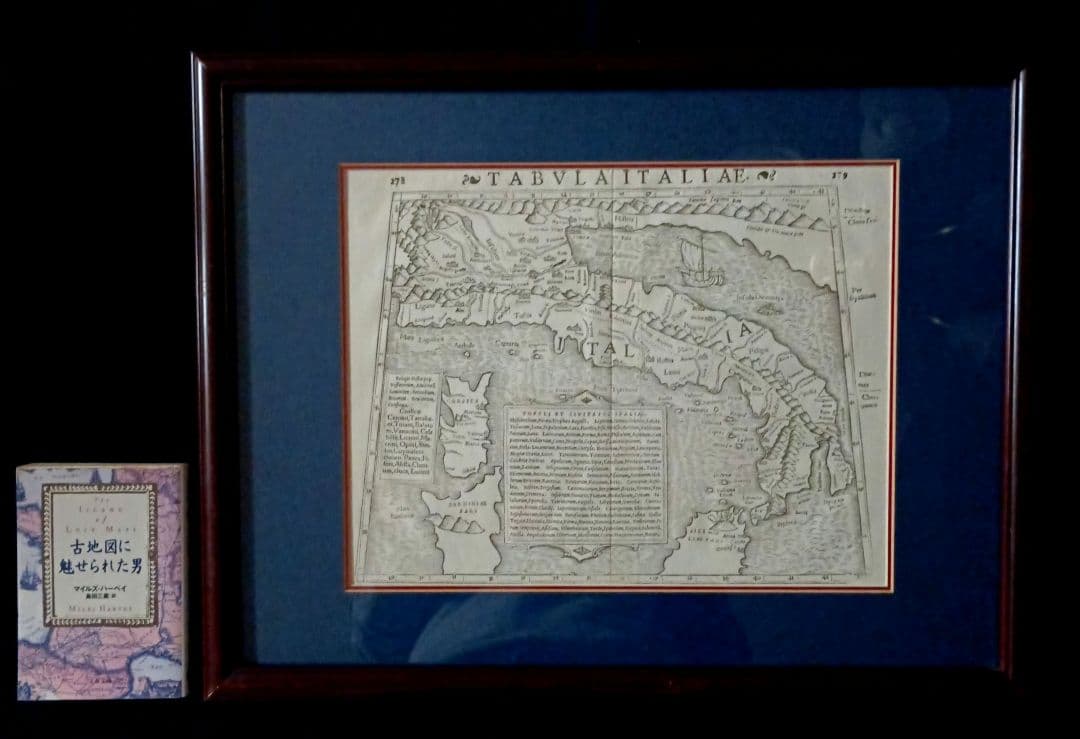 お値下げ　額装品　古地図　1571年　木版画　S.ミュンスター「イタリア全図」 中国図 文化遺産オンライン