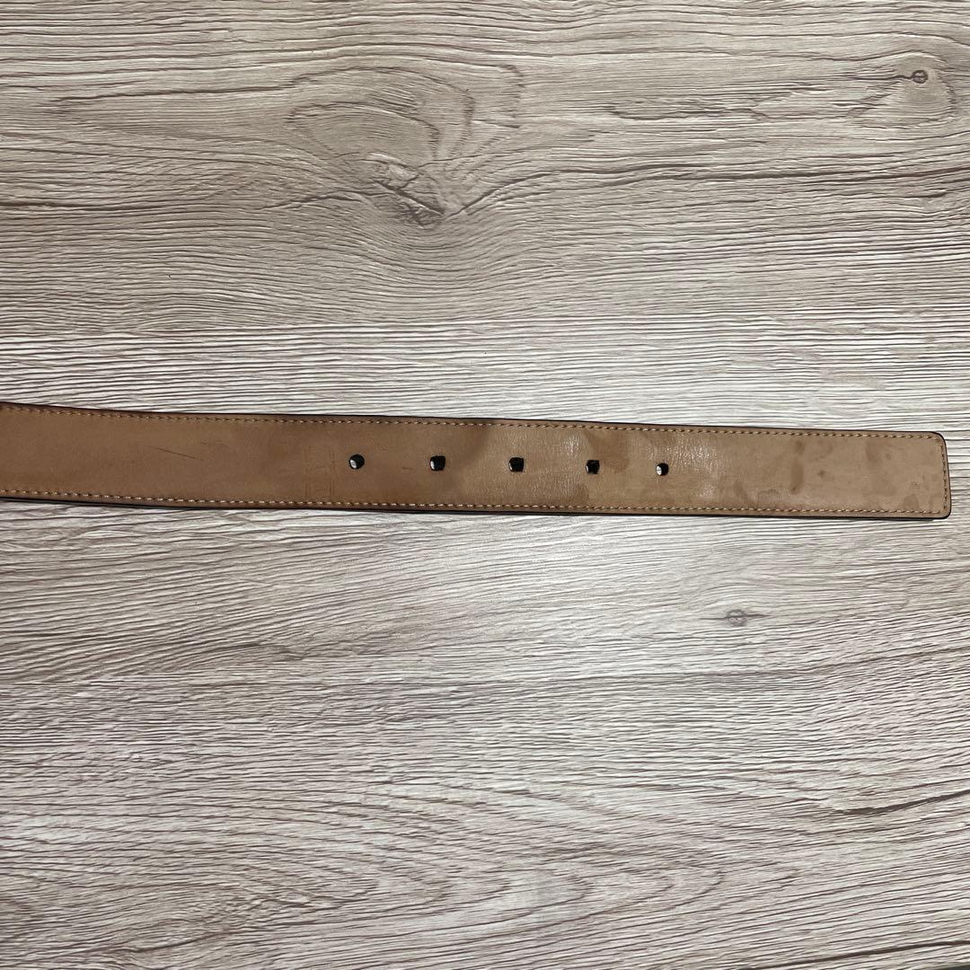 多田浩之 GUCCI グッチ　Gマーク型押し　ベルト　レザーブラック