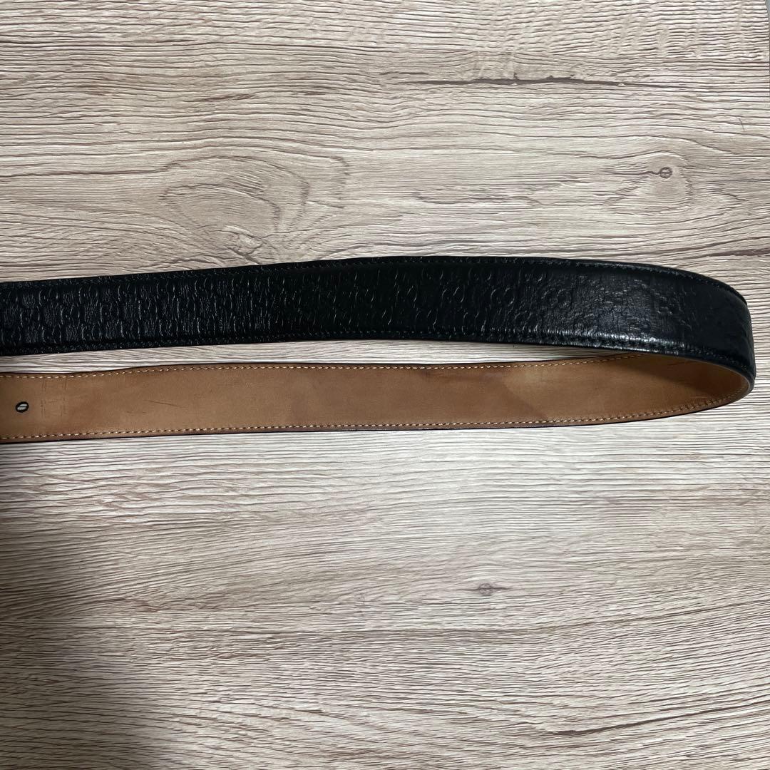 多田浩之 GUCCI グッチ　Gマーク型押し　ベルト　レザーブラック