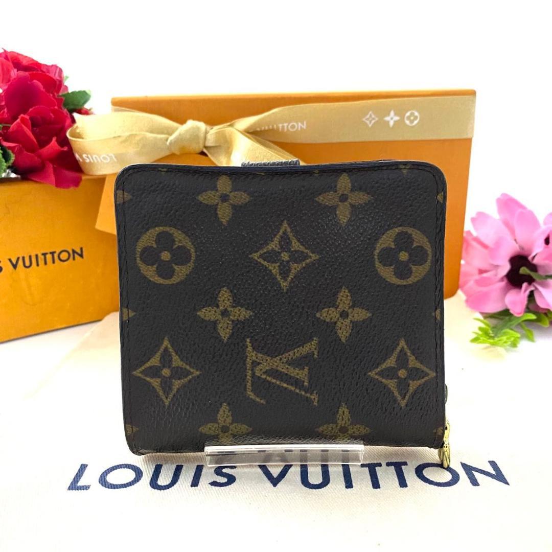 ルイ ヴィトン◎コンパクトジップ モノグラム 二つ折り財布 ラウンド