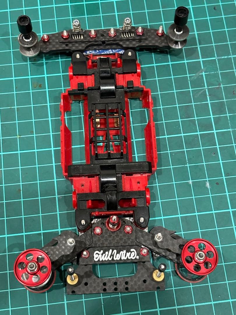 ミニ四駆 フロント2軸AT左右独立スラダン リアCCアンカー フルカーボン