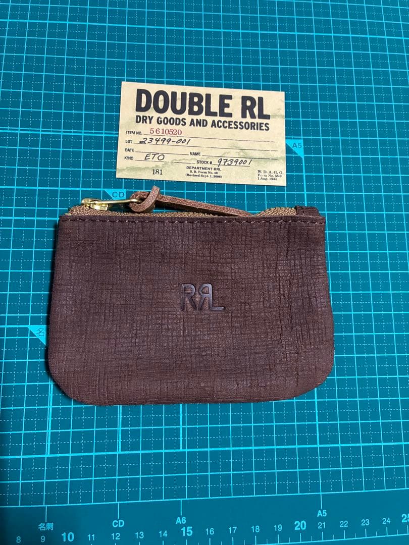新品　DOUBLE RL ケース　ヌバックレザー　RRL 新品 DOUBLE RL コインケース ヌバックレザー RRL