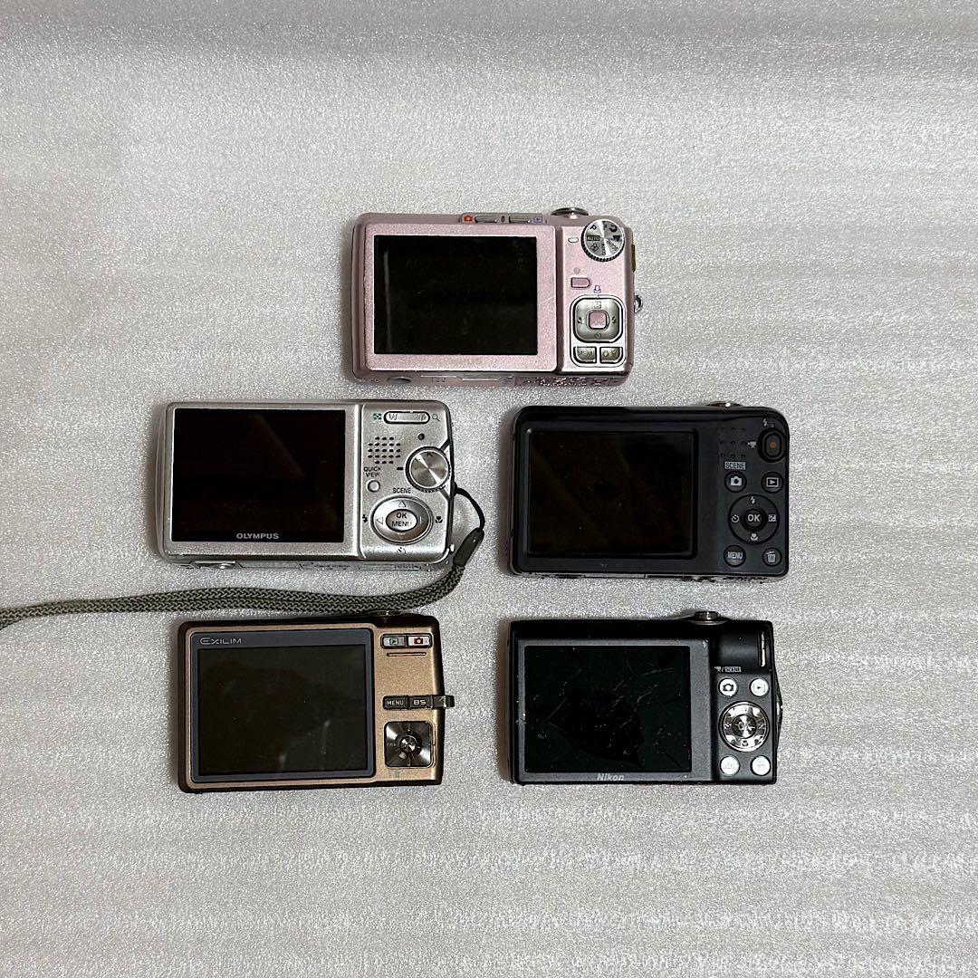 コンパクトデジタルカメラ 5台セット　オリンパス・ニコン・カシオ　ジャンク