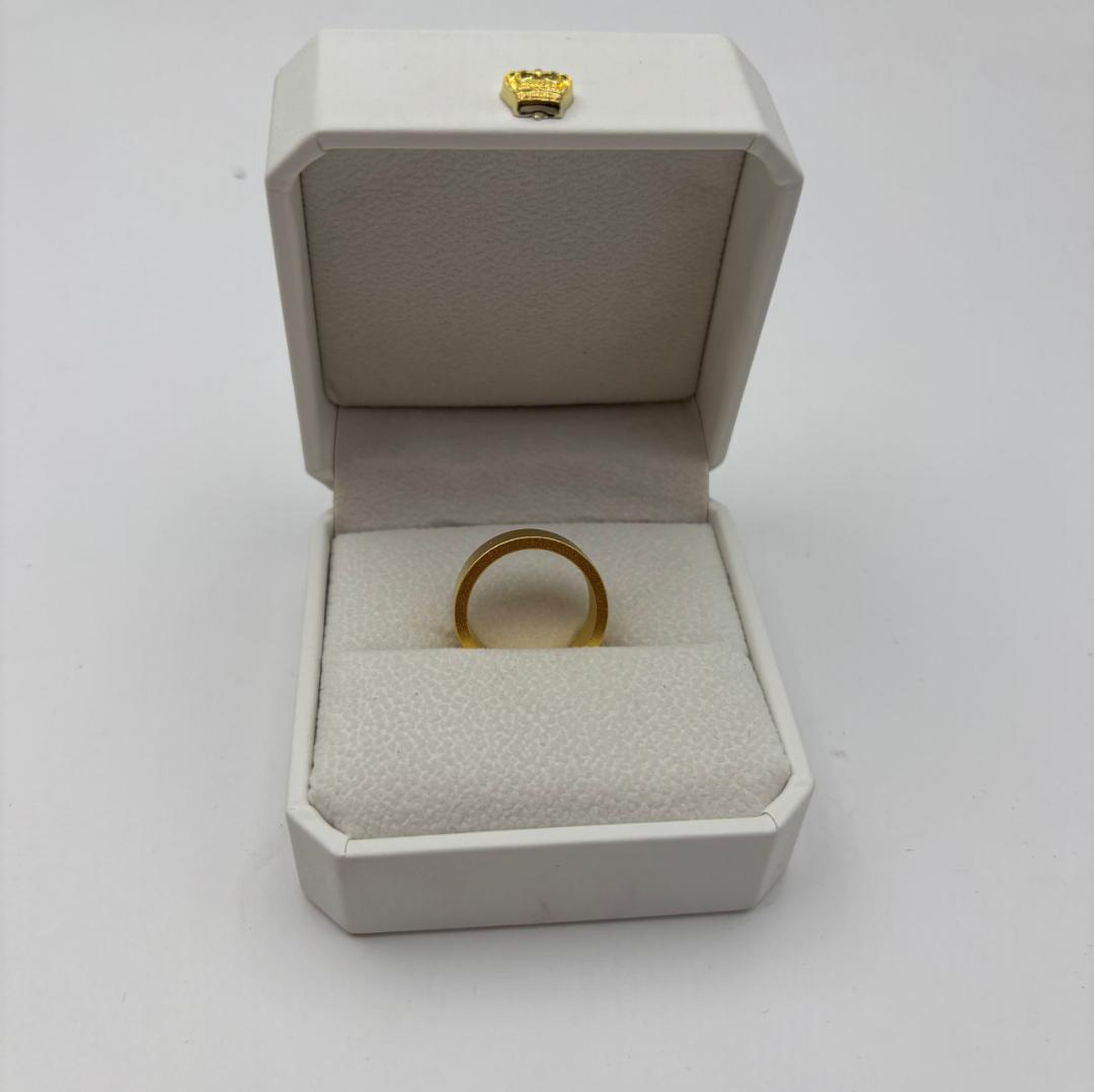 遺品整理 999 刻印あり 金 マット仕上げの金リング 999 - メルカリ