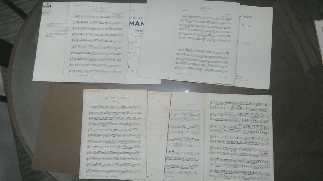楽譜 トランペット コンチェルト等 29曲 おまけミニチュアスコア26冊