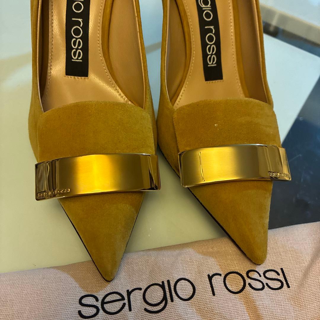 セルジオロッシ sr1 メタルプレート パンプス ハイヒール 靴 定番