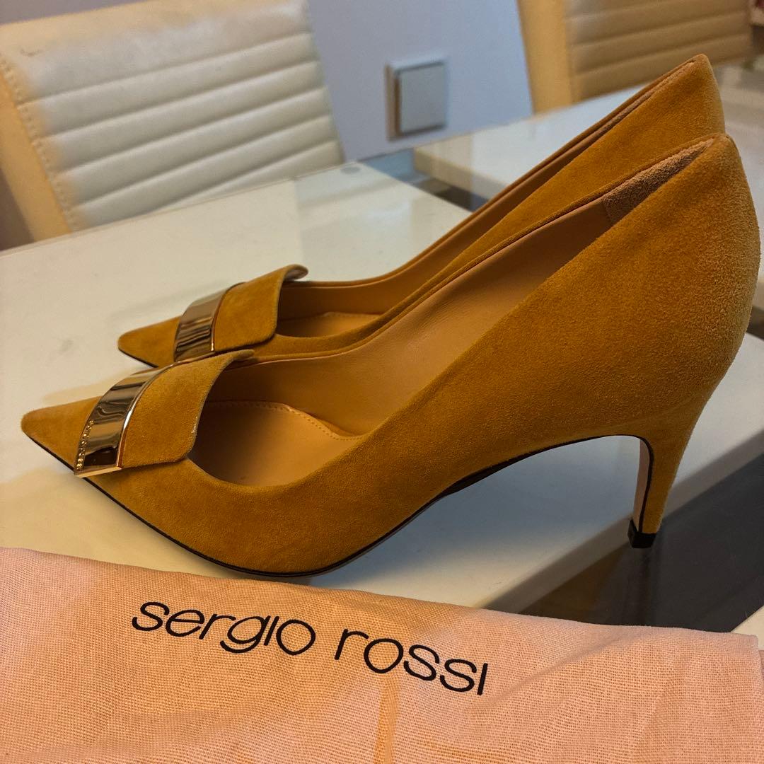 セルジオロッシ sr1 メタルプレート パンプス ハイヒール 靴 定番