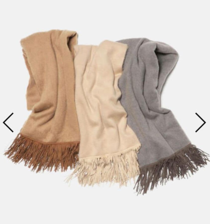 ASAUCE MELERアソースメレ ベビーキャメルスエードフリンジストール