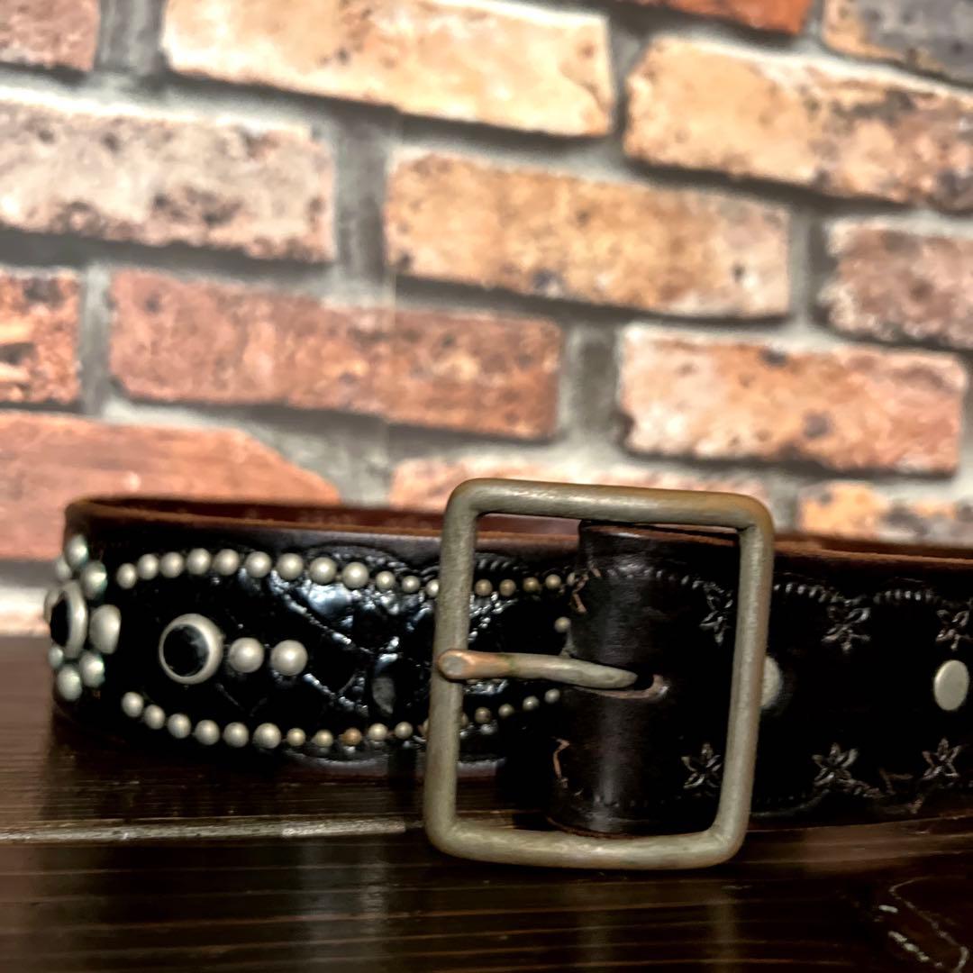 古着Lサイズ RATS WAY OF LIFE スタッズ レザーベルト - メルカリ