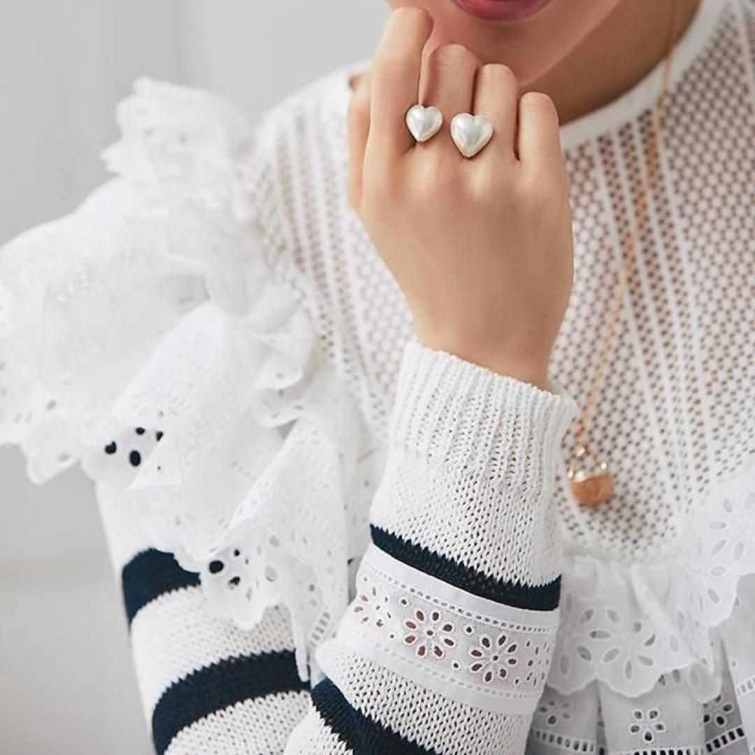 完売品】Seven ten ハートツインリング パール 11号サイズ - メルカリ