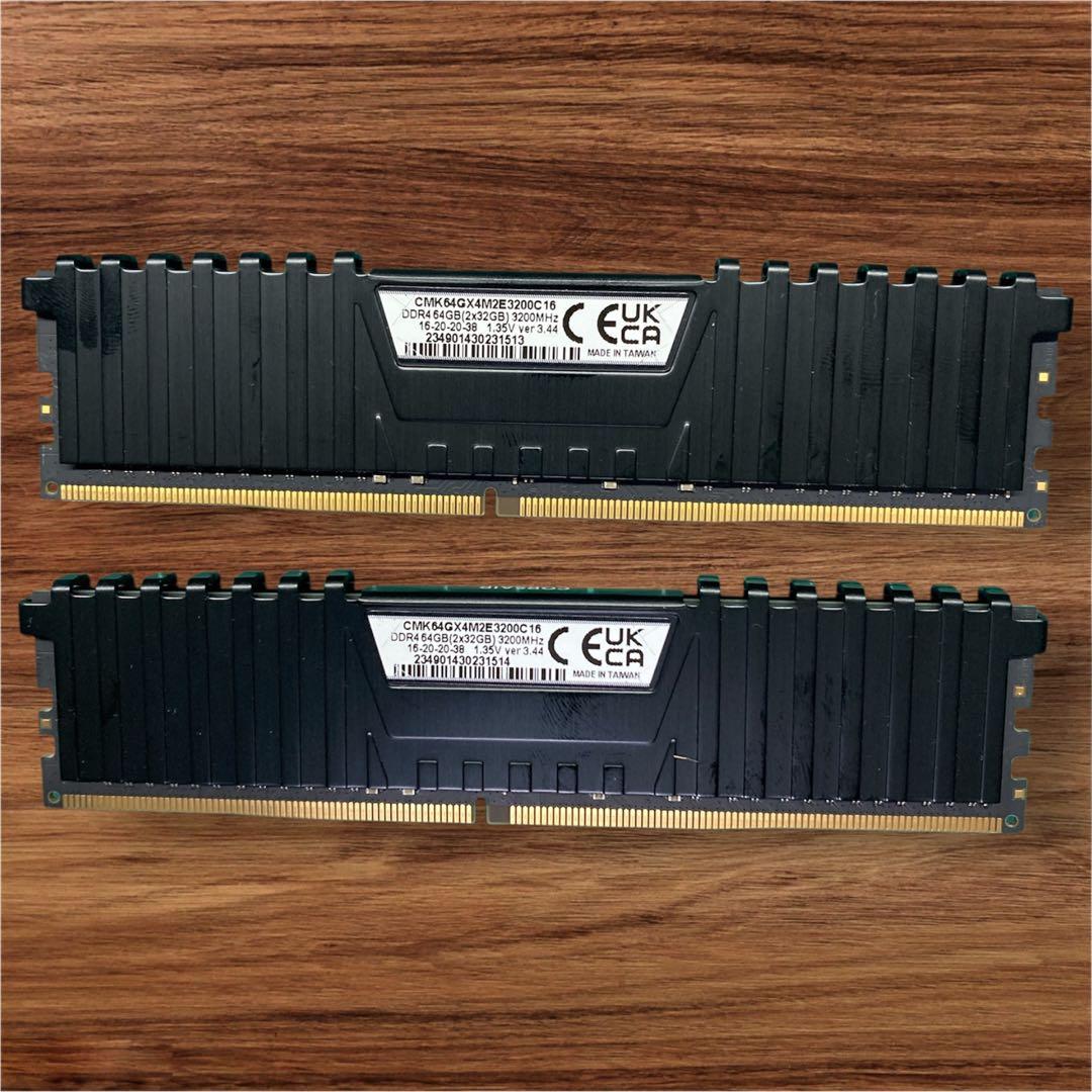【Memtest済】Corsair 64GB 32×2 DDR4-3200