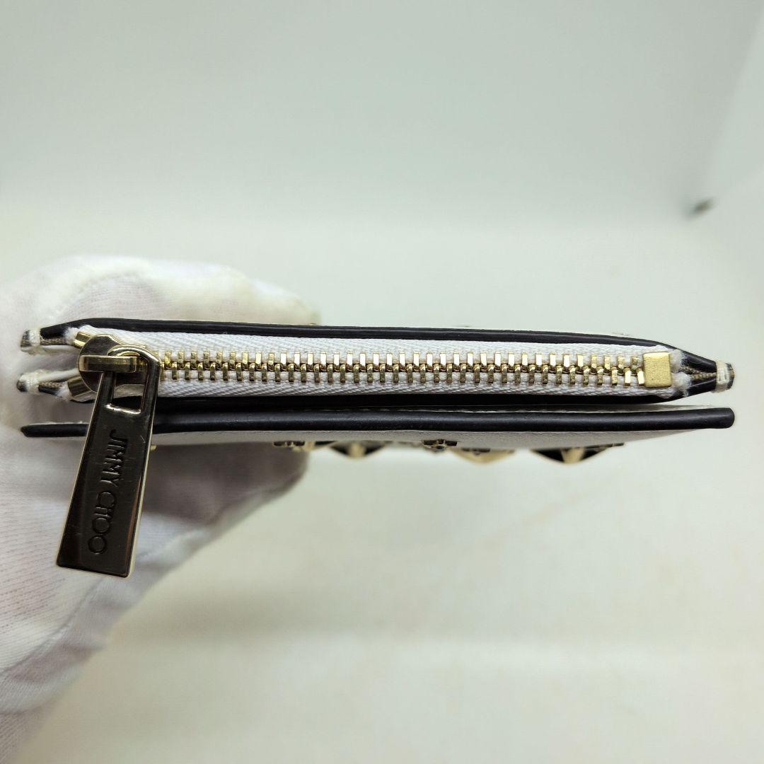 未使用級 現行 付属品多数】ジミーチュウ ハニ 二つ折り財布