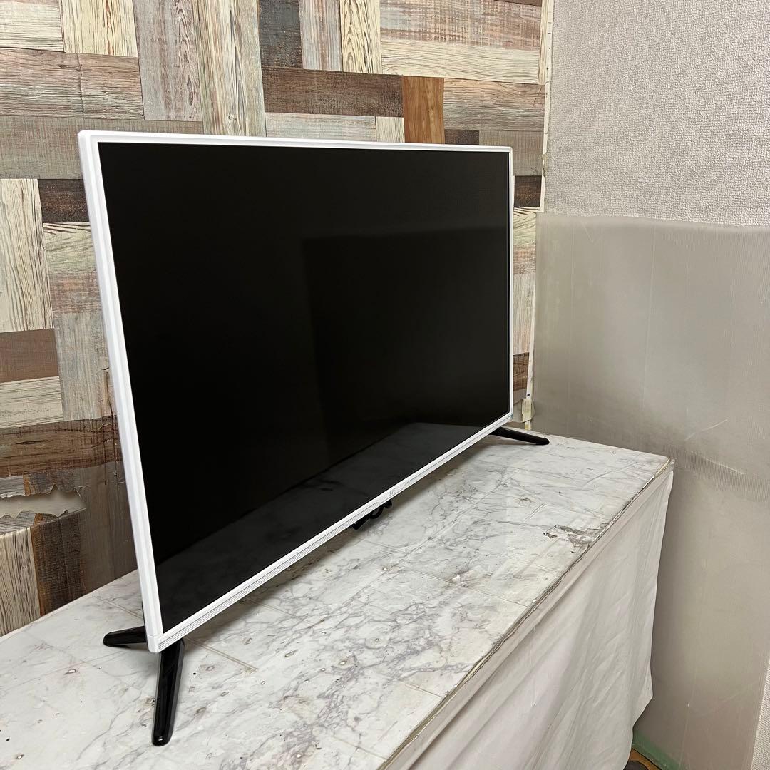 即日受渡❣️昨年購入IRIE40型液晶テレビWチューナー裏録可。希少ホワイトモデル
