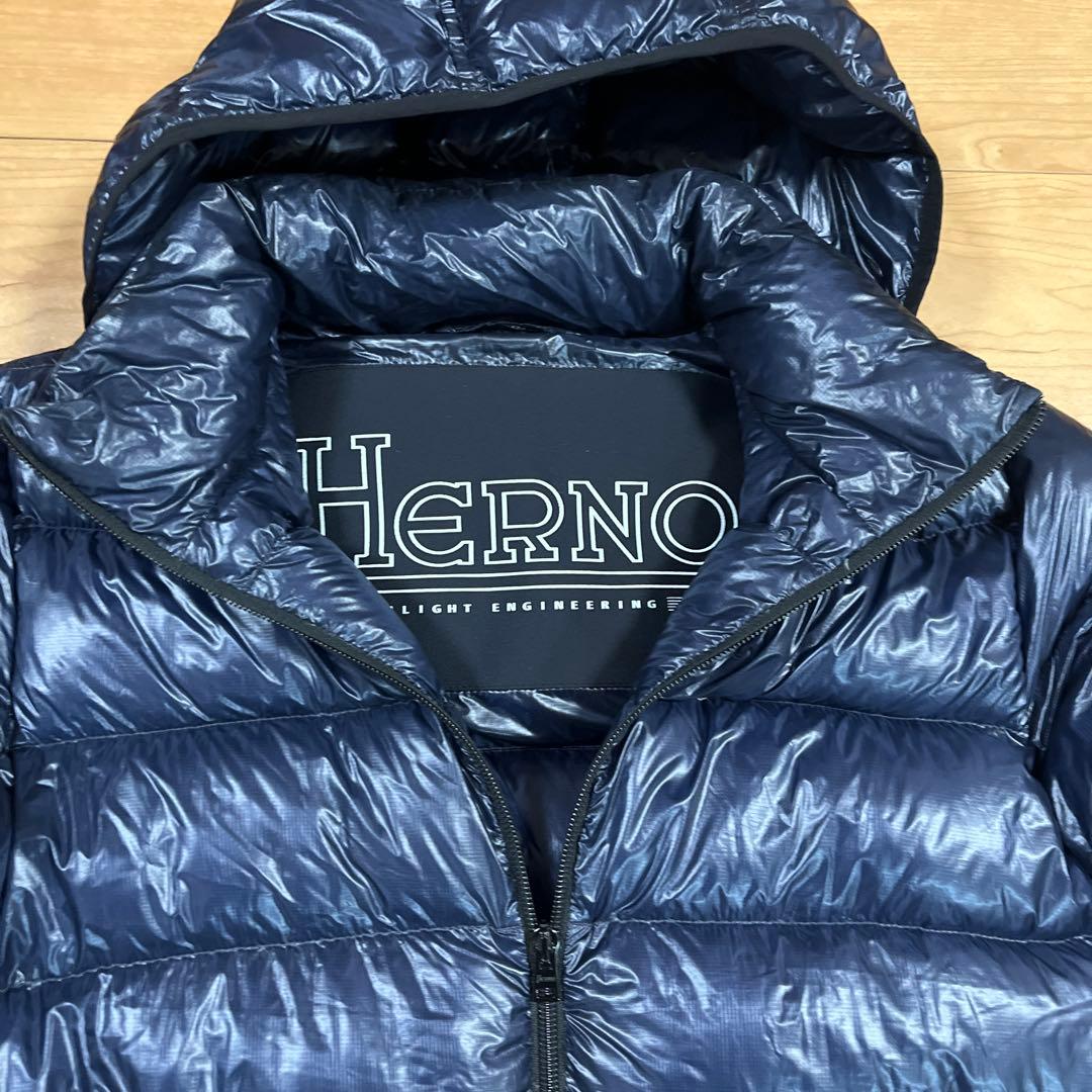 超軽量 HERNO 7DENIER ダウンジャケット ネイビー 44 - メルカリ
