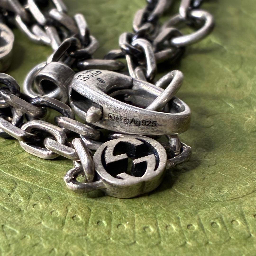 極美品✨】GUCCI ネックレス インターロッキングチェーン シルバー925