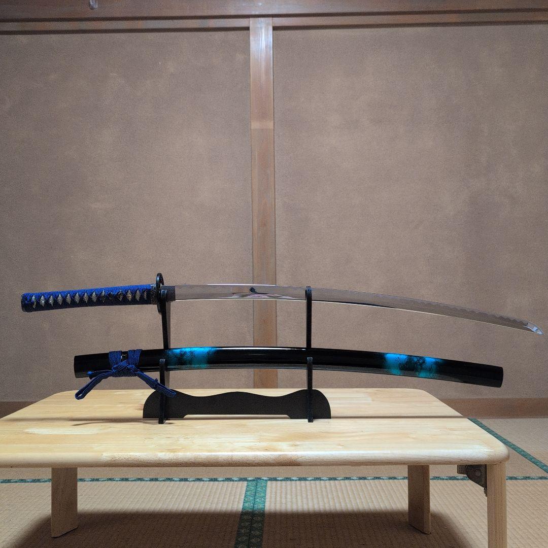 ✰週末価格✰　模造刀『マーブル青・グラデーション拵え』 美術刀剣 模造刀 マーブル（青）大刀(並刀身) SW-1730L 【送料無料