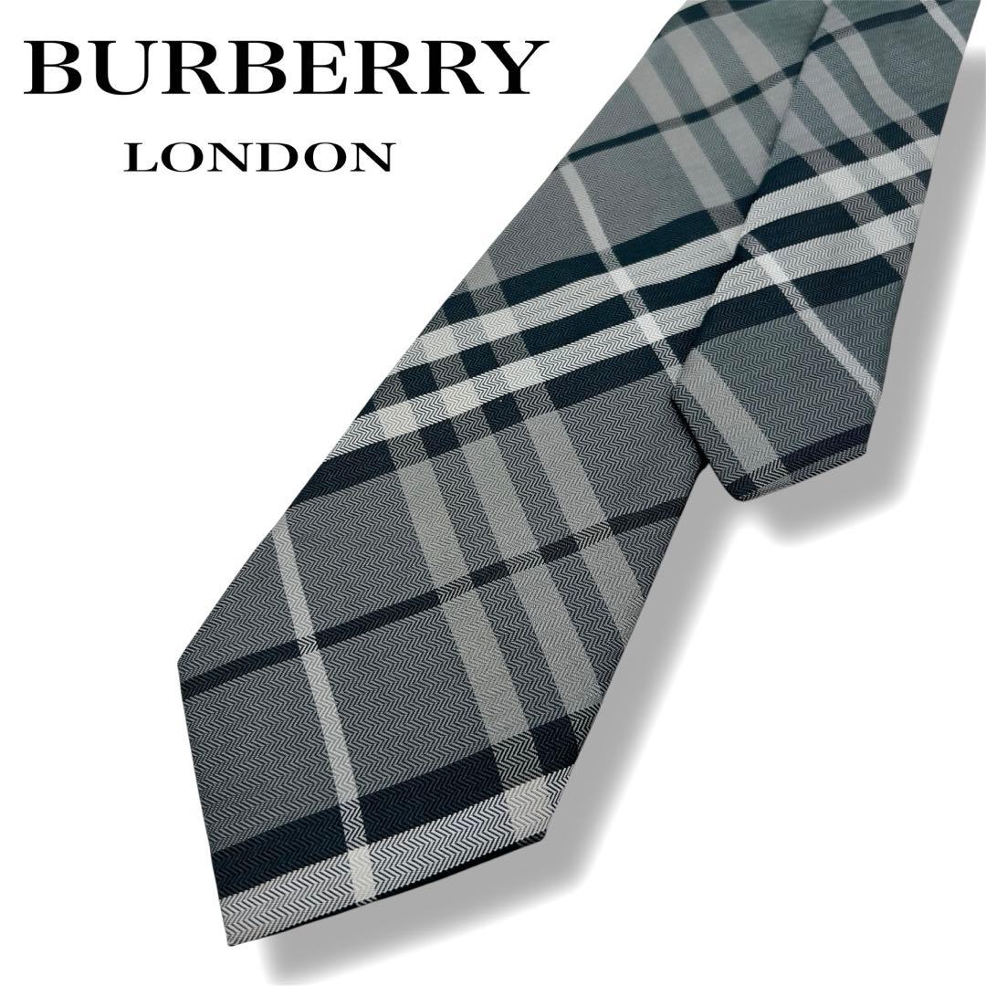 美品】バーバリーロンドン ノバチェック シルク ネクタイ ビジネス