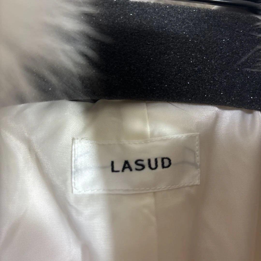 LASUD ファーボアコートアイボリー 未使用品 サイズ9号 定価34000円
