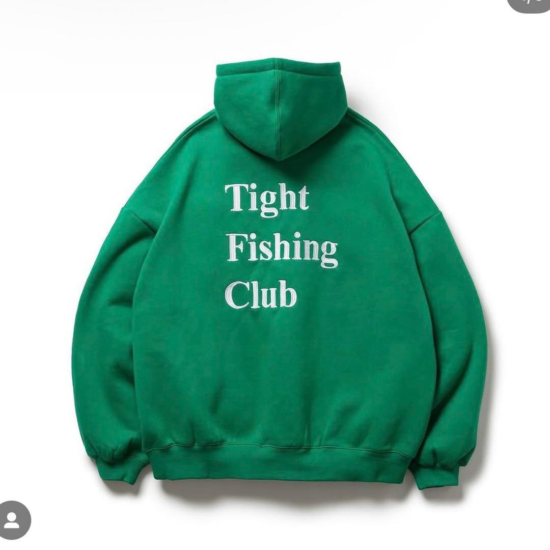 tightbooth chaos fishing club パーカー 緑 L - メルカリ