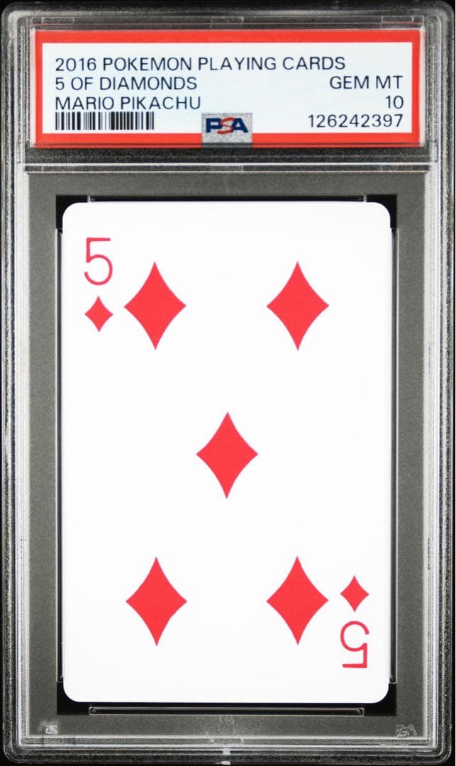 PSA10】ポケモン×任天堂 2016年マリオピカチュウトランプ ♦️5 - メルカリ