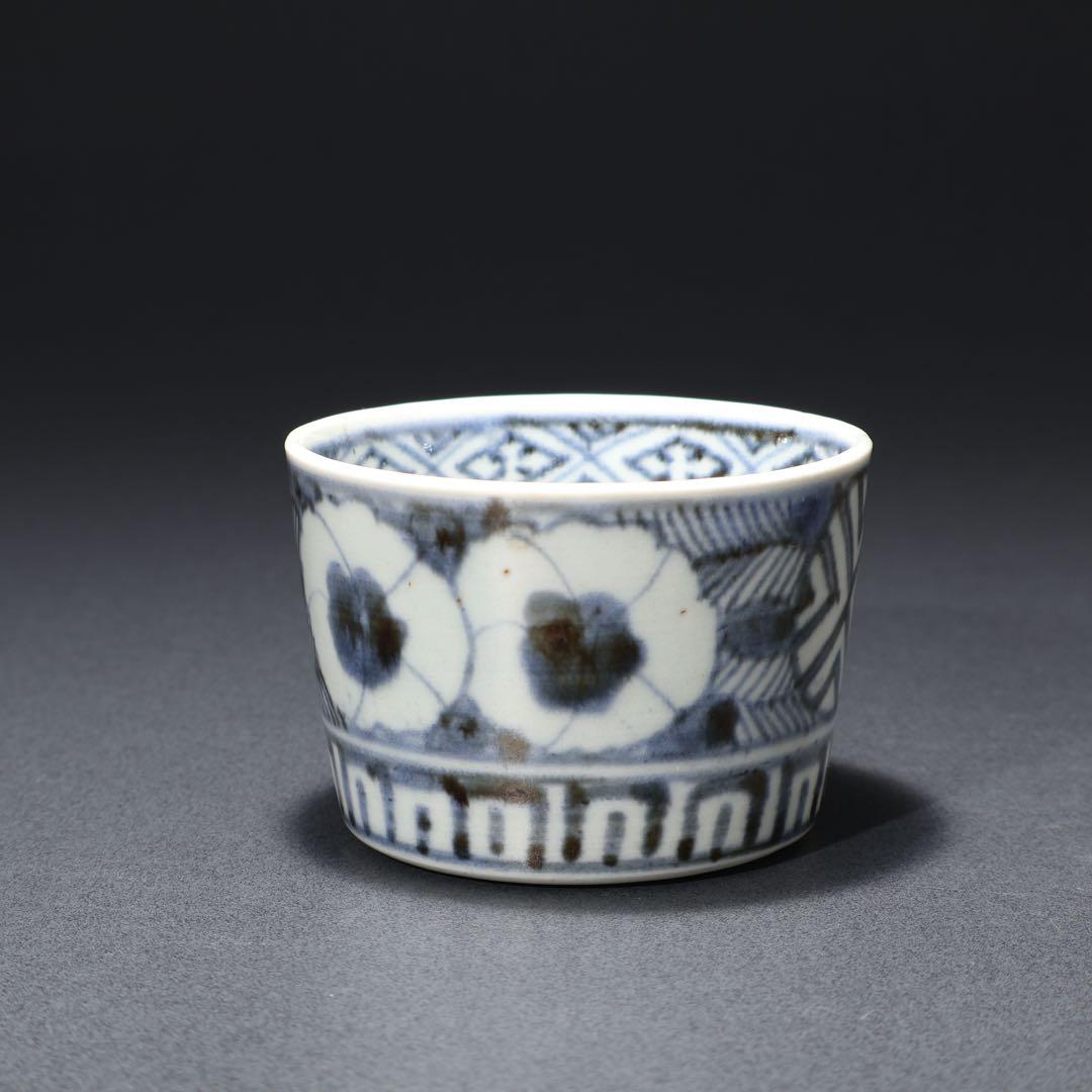 伊万里染付撫子文 蕎麦猪口 五弁花 骨董 古伊万里 R1469ダD - メルカリ