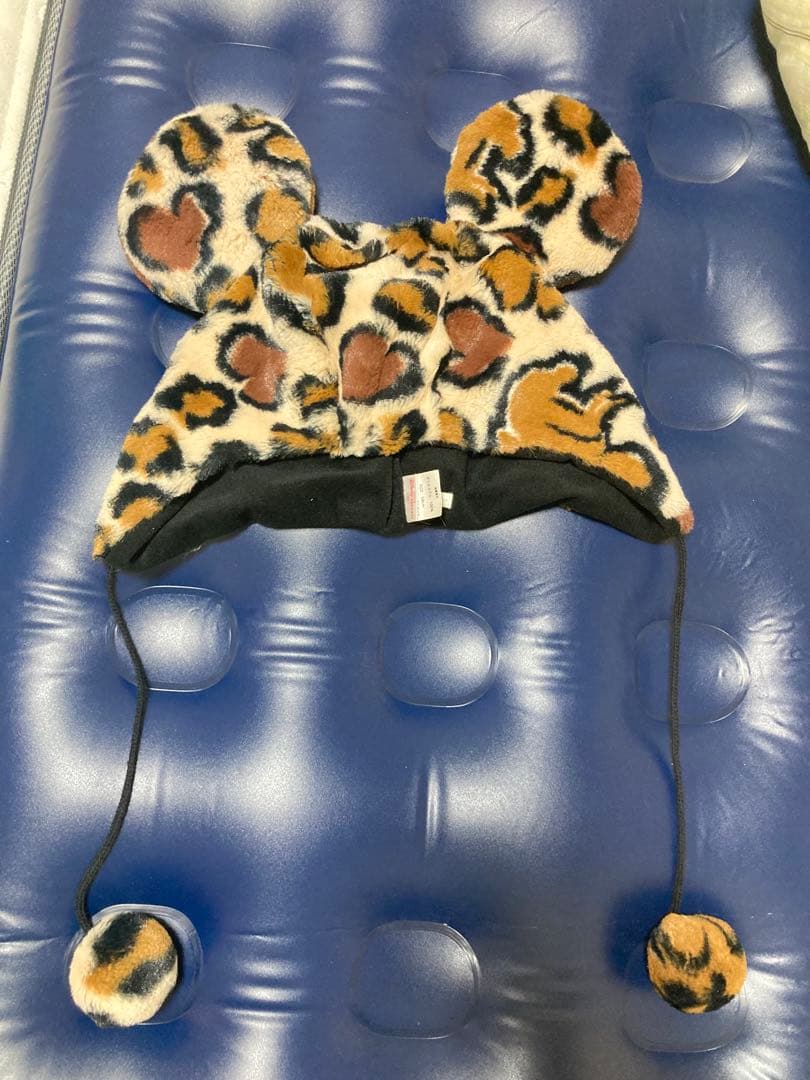東京ディズニーリゾート ヒョウ柄ミッキー帽子 58cm ファンキャップ