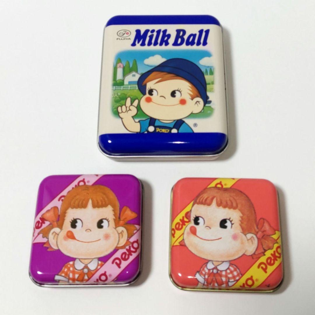 平成レトロ ペコちゃん ポコちゃん ドロップ缶 空き缶 不二家 ミルキー
