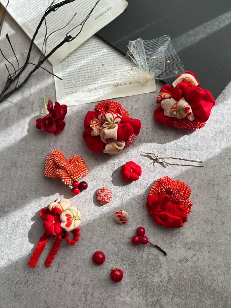 七五三 七五三髪飾り ヘッドドレス 着物髪飾り リメイク髪飾り 068