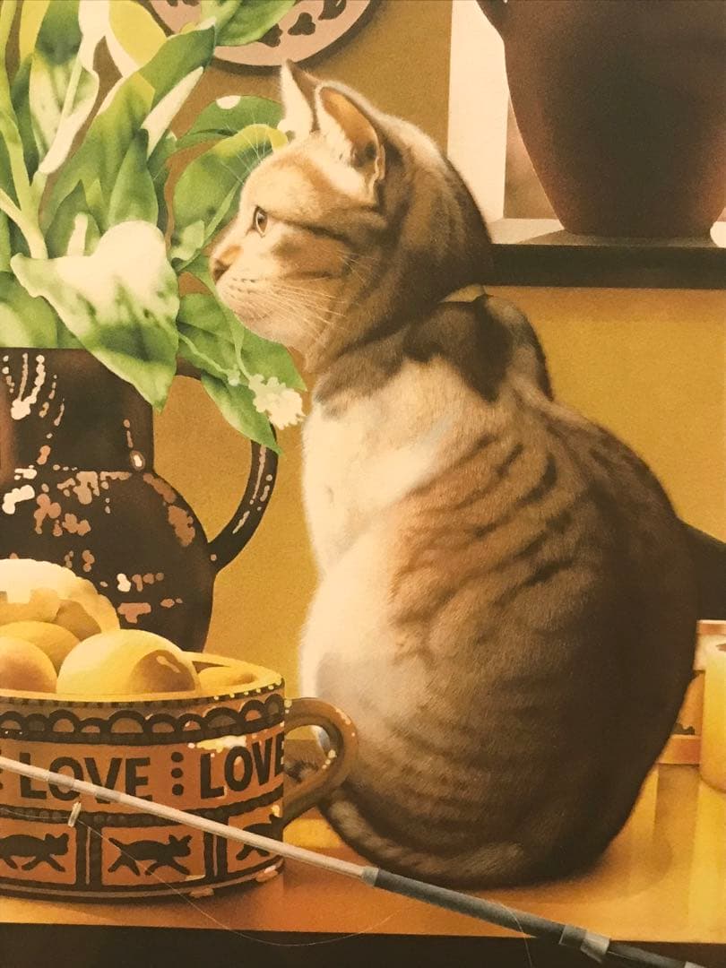 村松誠 「猫」 リトグラフ 直筆サイン・落款・エディション有り - メルカリ