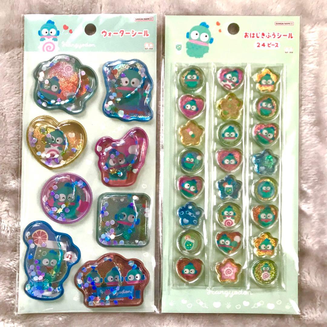 新品 サンリオ おはじきシール ウォーターシール ハンギョドン 2種