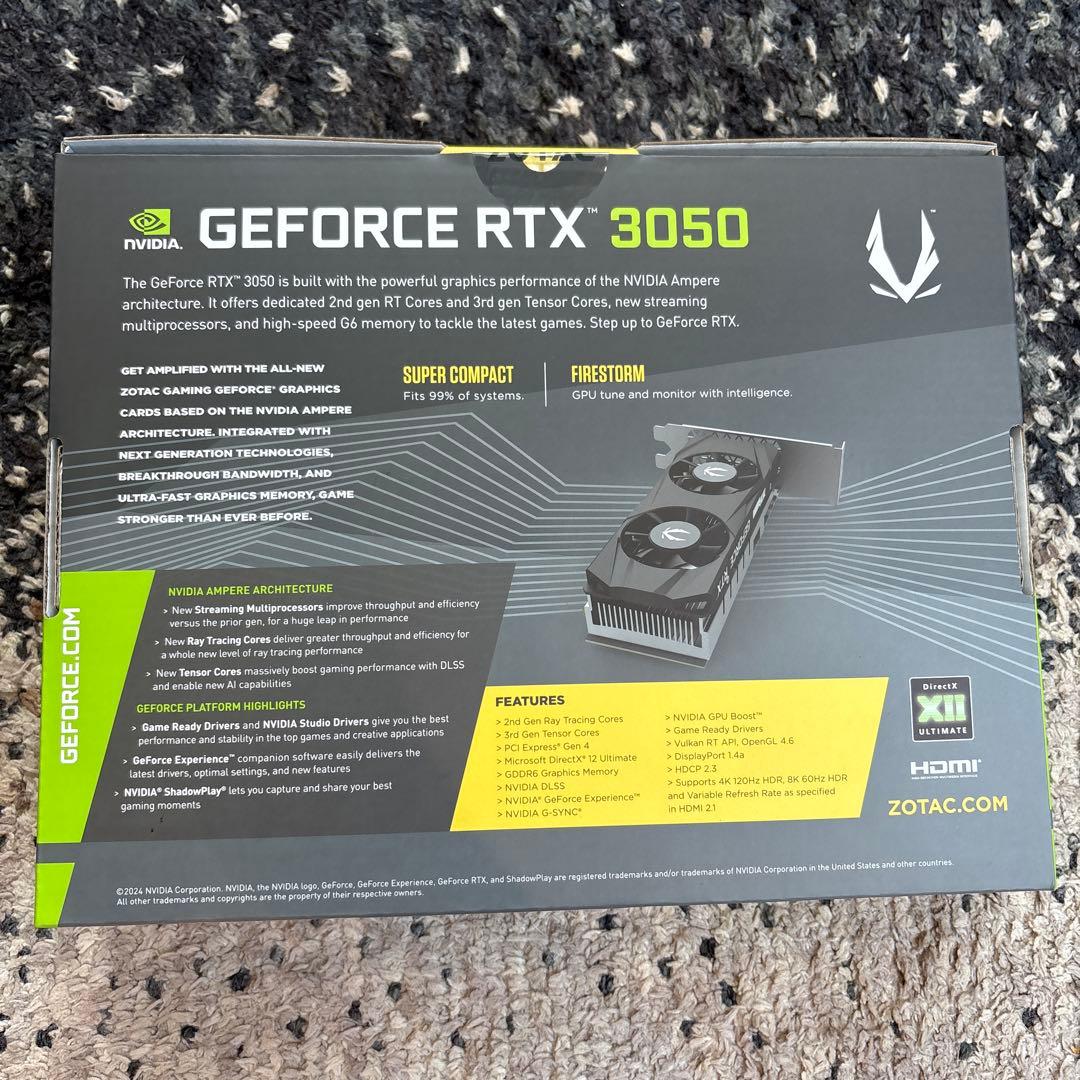 グラフィックボード・グラボ・ビデオカード ZOTAC GAMING GeForce RTX 3050 6GB