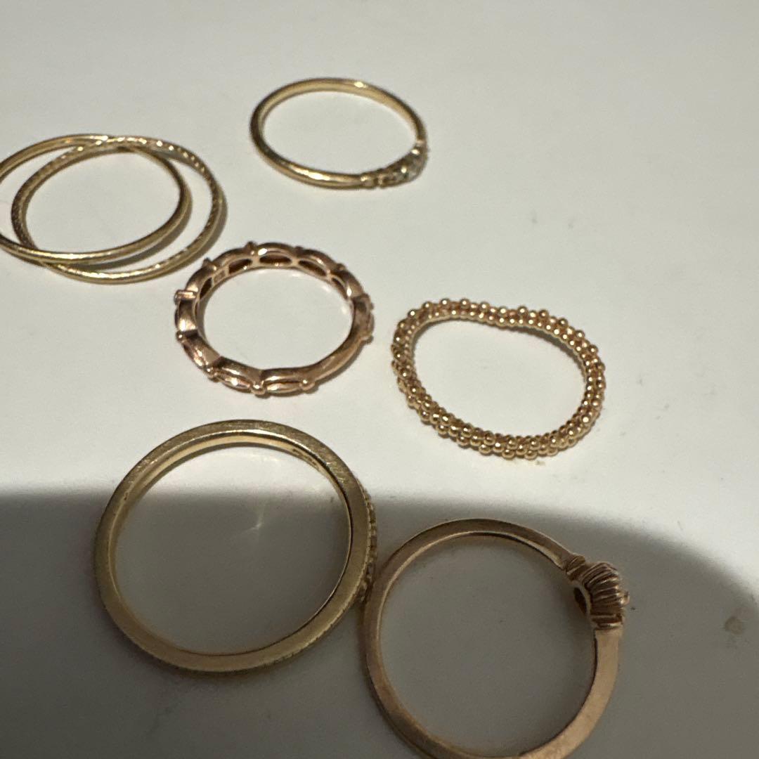 ゴールドリング 6個セット K10イエローゴールドリング(RFR587-002)|TSUTSUMI（ジュエリーツツミ