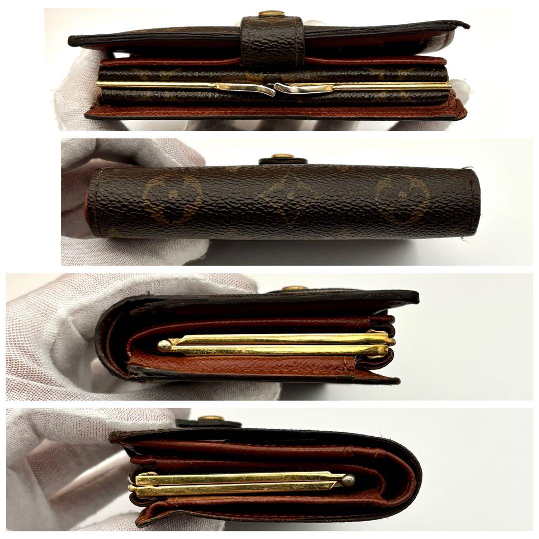 ルイヴィトン モノグラム ヴィエノワ 二つ折り 財布 がま口 小型
