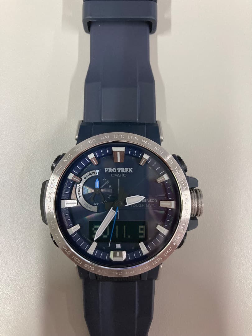 【セール始めます】PRO TREK ネイビー 防水時計 Amazon.co.jp: [カシオ]CASIO 腕時計 プロトレック NAVY BLUE SERIES
