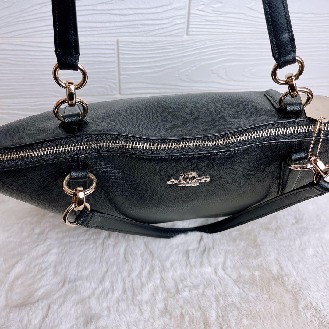 極美品☆COACHコーチ トートバッグ レザー ブラック A4収納 ビジネス