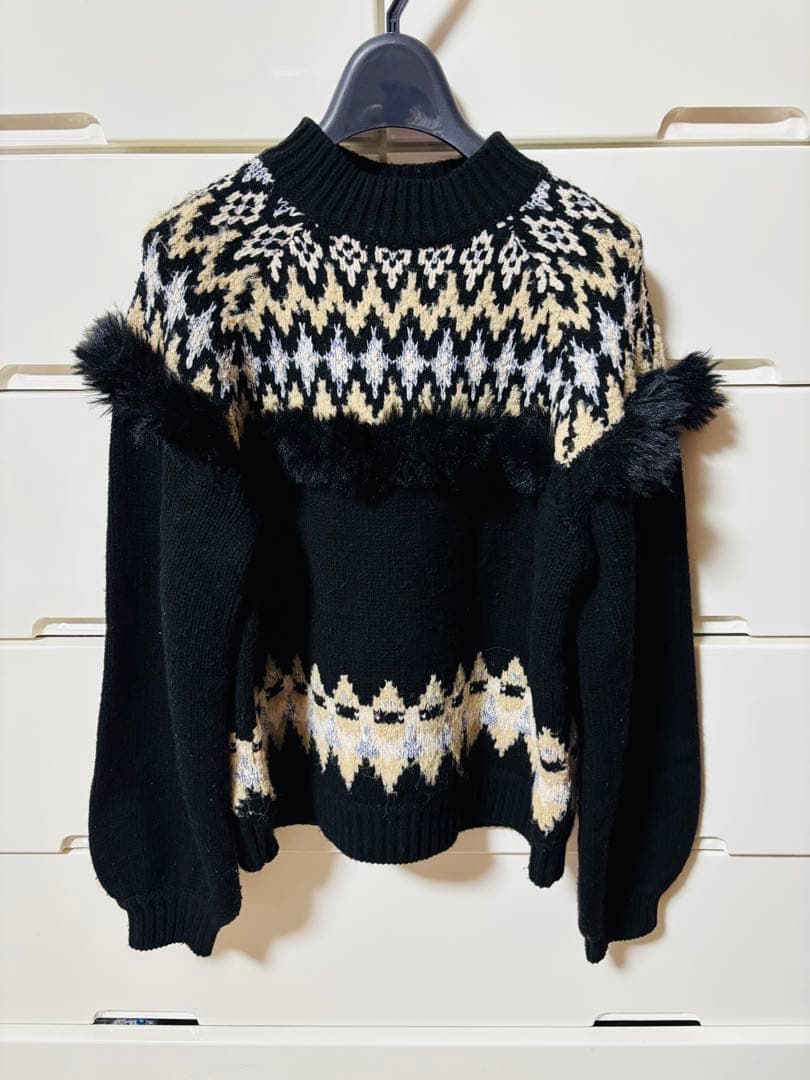 ayucos様専用 グレースコンチネンタル ニット セーター 黒 ファー