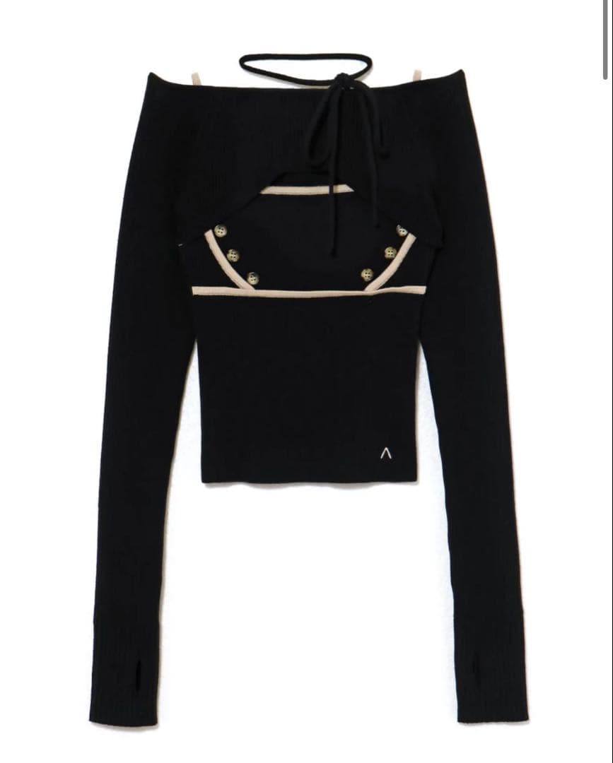 トップス andmary Elf button knit tops ANDMARY】Elf button knit tops